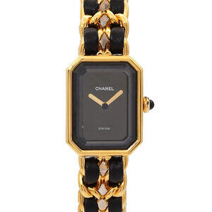 Chanel Premiere XL size H0001 Women's Watch Black Gold Quartz